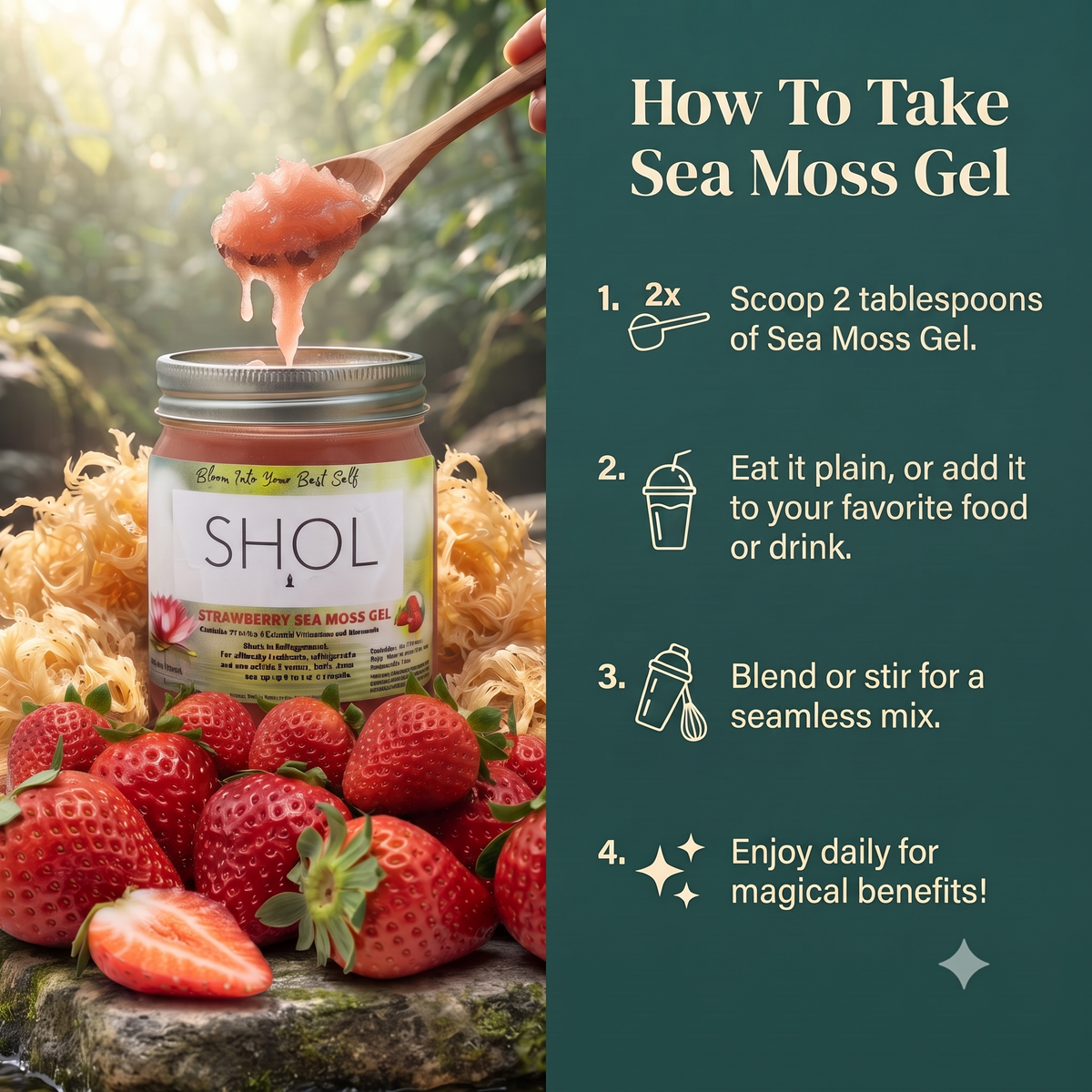 Strawberry Seamoss Gel 16oz