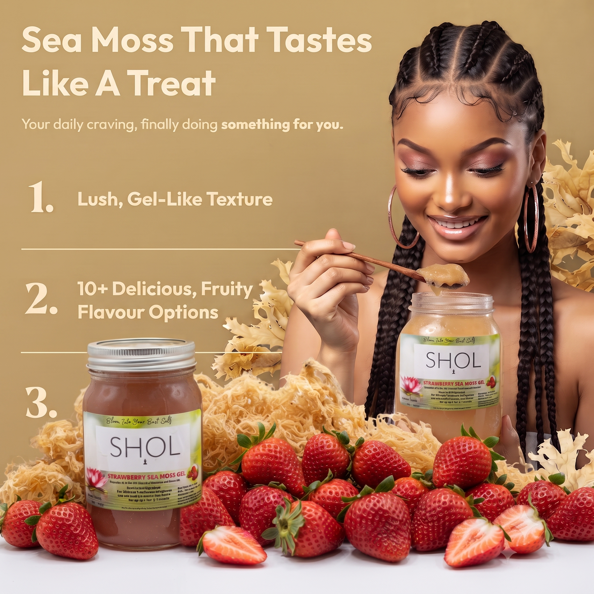 Strawberry Seamoss Gel 16oz