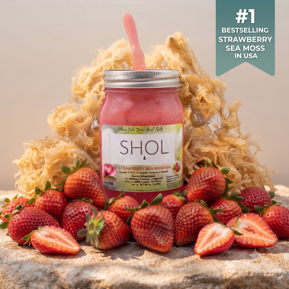 Strawberry Seamoss Gel 16oz